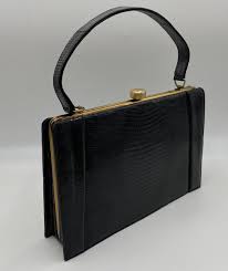 VTG Escort Purse Bag Black Alligator Leather Handbag Goldtone Clasp &  Coinpurse | eBay