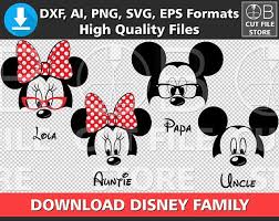Download 4 Disney Family Mickey Mouse Minnie Mouse Svg Dxf Png Ai Eps Files Tshirt Clipart Cricut Templates Dijital Vector Disney In Disney Family Minnie Mickey Mouse