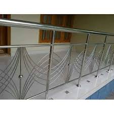 Stair handrail, balcony railing, stainless steel railing price per kg foot, terrace railing, front porch railing, house interior railing, exterior railing design, sidhi railing chath ki railing Stainless Steel Steel Balcony Railing Rs 700 Square Feet Y S Khan Steel Works Id 16152 Steel Railing Design Staircase Railing Design Steel Grill Design