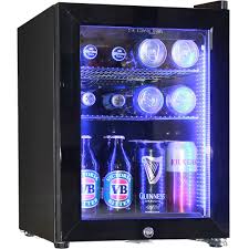 With 3.2 cubic feet of interior space, you'll be able to store cans, bottles, and more without any difficulty. Mini Glass Door Bar Fridge Black Color Model Sc23 Schmick With Lock Led Lighting And Triple Glass