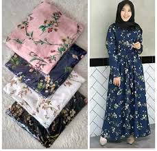 Gamis kebaya pesta modern trendy 2018 kombinasi songket via. Gamis Katun Jepang Gamis Motif Bunga Gamis Termurah Gamis Model Baru Gamis Katun Gamis Kajep Gamis Monalisa Lazada Indonesia