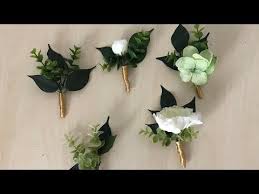 Calla lilies are a favourite for the contemporary bride to be. Diy Basic Boutonniere Super Simple Youtube Diy Wedding Bouquet Fake Flowers Diy Bouquet Fake Flowers Diy Boutonniere Fake Flowers