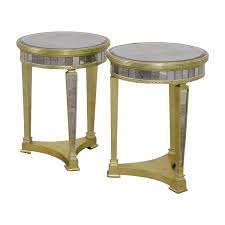 Burl walnut coffee table / glass insert / 48 x 32 x 20 high. 83 Off Z Gallerie Z Galleries Borghese Mirrored Side Tables Tables