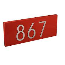 The tall home address numbers are easy to apply decal to a mailbox and can be reflective or on a house number. Modern Address Plaque Aluminum Numbers Address Plaque Mounted Mailbox Modern Mailbox