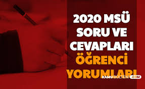 Milli savunma üniversitesi askeri öğrenci aday belirleme sınavı 2020 yılında 14 haziran tarihinde gerçekleştirildi. Msu Soru Ve Cevaplari Ile Ogrenci Yorumlari Soru Ve Cevap Ile Sinav Sonucu Yayimlanma Tarihi