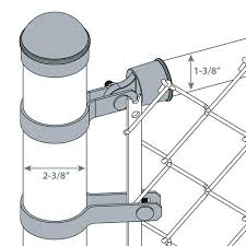 The chain link fence wire runs vertically and are bent into a zigzag pattern so that each zig hooks with the wire immediately on one side and each zag with the wire immediately on the other. 2 3 8 Galvanized Chain Link Fence End Post Kit At Menards