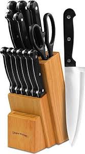 Knife Set With Wooden Block 13 Piece Chef Knife Bread Knife Best Offer Home Garden And Tools Shop Ineedthebestoffer Com Kitchen Knives Best Kitchen Knives Steak Knives