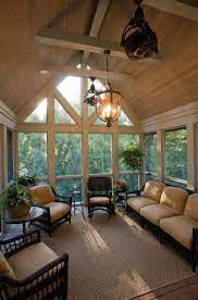 Tall Gable Roof For Screened In Porch Home Sunroom Designs House Design