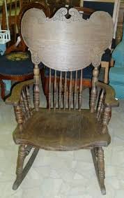Antique Oak Pressed Spindle Back Rocking Chair Chair Antique Oak Furniture Rocking Chair