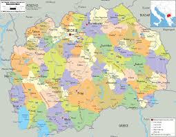 Mappery is a diverse collection of real life maps contributed by map lovers worldwide. Detailed Political Map Of Macedonia Ezilon Maps