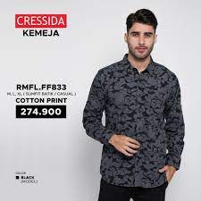 75rb net belum masuk ongkir 087886184362 082110753484 kemeja coklat muda: Jual Cressida Original Kemeja Batik Pria Rmfl Ff833 Hitam M Kab Bandung Outlet Busana Gemilang88 Tokopedia