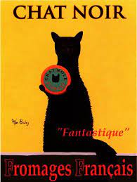 Chat Noir Poster Black Cat Art Chat Noir Vintage French Posters