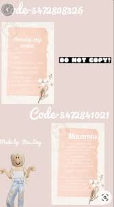 Recipe Codes Don T Copy In 2020 Roblox Codes Custom Decals Roblox