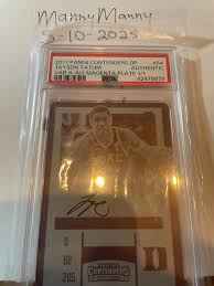 Jayson Tatum Rookie Year Panini Contenders Draft Picks Autographed 1/1 PSA  Auth Magenta Plate. Get yo Celtics Star Playoff Mode Tatum 1 of 1 Auto!  $750