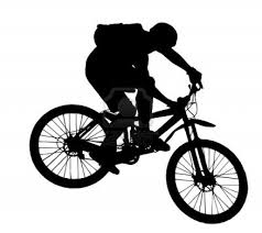 Vector Jump With A Mountain Bike Silhouette In 2020 Bike Silhouette Mountain Biking Bike