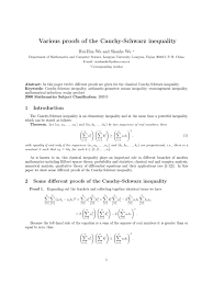 It is frequently described as the systematic study of algorithmic. Various Proofs Of The Cauchy Schwarz Inequality Pdf Teaching Mathematics Mathematical Analysis