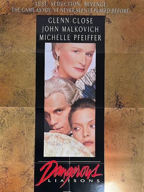 Dangerous Liasions - Glenn Close and John Malkovich deliciously scheming  and eating the beautiful scenery : r/iwatchedanoldmovie