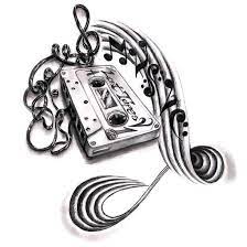 Kae pea art stencils + atc kae pea art stencils; Cassette And Notes Tattoo Design Music Tattoo Sleeves Music Tattoos Music Tattoo Designs