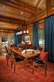 Moreover, each table is handcrafted by expert wood workers who have made a living perfecting their craft for a life time. Traditional Log Cabin Rustic Dining Room Other By Corinne Brown Asid Inc Dba Brown Design Group Houzz