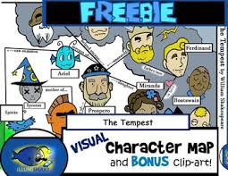 Freebie The Tempest Visual Character Map With Bonus Clip Art