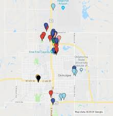 Map Of The Offices And Services Of The Muscogee Creek Nation Throughout The Capitol City Of Okmulgee Creek Nation Muscogee Creek Oklahoma State University