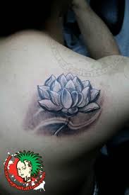 Black Grey Lotus Flower Tattoo By Zhuo Dan Ting Lotus Flower Tattoo Tattoos Flower Tattoo
