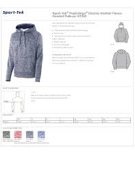 sport tek st225 posicharge electric heather fleece hooded pullover