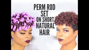 Hair all over the head is cut to the same length. Natural Hair Perm Rod Set On Short Hair No Heat Youtube