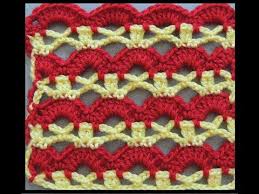 Paso a paso en video tutorial. Crochet Punto Combinado 5 En Dos Colores Youtube