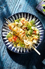 Tintenfischspiesse Mit Tomatenbulgur Patros Kase Patroskochbaris Feta Fetacheese Tintenfisch Bulgur Tomatenbulgur Cherryto Rezepte Leckeres Essen Essen