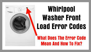 This means the washer is unable to drain properly, thus it won't unlock the door. Whirlpool Washer Front Load Error Codes What Does Error Code Mean And How To Fix