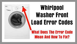 Heat won't go up and down on any setting. Whirlpool Washer Front Load Error Codes What Does Error Code Mean And How To Fix