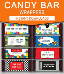 This is the easiest way to turn something ordinary into something awesome. Diy Candy Bar Wrapper Templates Party Favors Chocolate Bar Labels