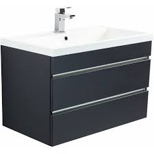 Meuble Salle De Bain Mars 800 Slimline Anthracite Satine 4250524136334