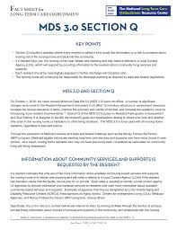 Mds 3 0 Section Q F Key Points Act Sheet For