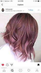 Pin By Jenny Kim On Hair I Like Rose Gold Hair Brunette Lilac Hair Rose Gold Short Hair