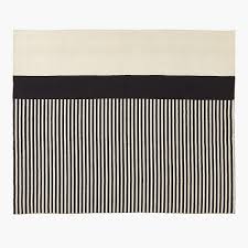 Black and white striped rugs, for example, have a timeless image. Rowan Striped Black White Outdoor Rug 8 X10 Reviews Cb2