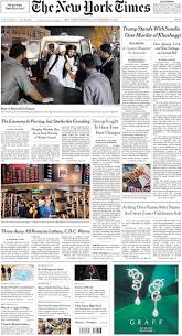 Live news, investigations, opinion, photos and video by the journalists of the new york times from more than 150 countries around the world. The New York Times In Print For Wednesday November 21 2018 The New York Times