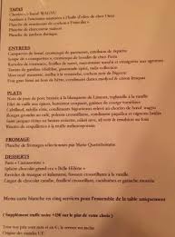 Menu Picture Of L Escudella Paris Tripadvisor