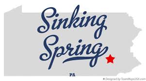 map of sinking spring, pa, pennsylvania