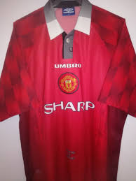 MANCHESTER UNITED 1996-1997 CANTON SHARP T-SHIRT JERSEY UMBRO JERSEY