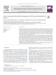 Pdf Factors Associated With Adolescent Pregnancy In The Sunyani Municipality Of Ghana