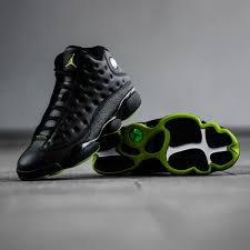 Air Jordan 13 Retro Black And Yellow The Green Eyed Black Cat Returns This Thursday Get The Air Jordan 13 Retro Altitude On Kickz Com And In Selected Air Jordans Jordans Jordan Basketball Shoes