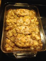 If you are looking for a rice recipe, try my baked pork chops with rice, it also uses mushroom soup. Ingredients 4 Boneless Pork Chops 4 Thinly Sliced Medium Potatoes 1 Envelope Lipton Onion Soup Mix Pork Chop Supreme Recipe Baked Pork Pork Chop Recipes Baked