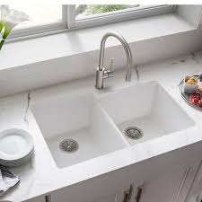 offset double bowl undermount sink