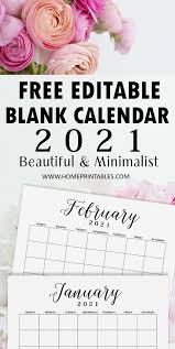 Start by dragging and dropping your chosen elements, playing around with the color scheme, editing the text, changing its dimensions, and even adding your photos and videos. Editable Calendar 2021 In Microsoft Word Template Free Download