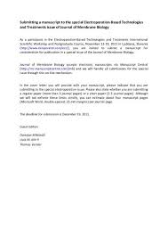 Once cover letter for research article submission you submit your instructions, cover letter for research article submission while your order is in progress. Submitting A Manuscript To The Special Electroporation Cliniporator