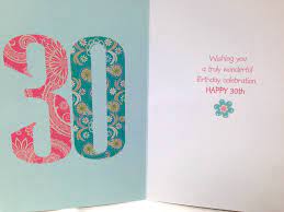 Follow this guide containing six simple birthday messages that are designed for the 30th birthday. 30th Birthday Card Female Qikgift Shop