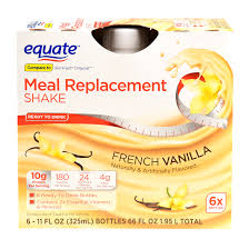 Equate Meal Replacement Shake French Vanilla 11 Fl Oz 6 Ct