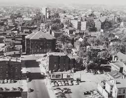 Oak Street Neighborhood Before Urban Renewal Seen From Rooftop Ca 1956 New Haven Oak Street Paris Skyline